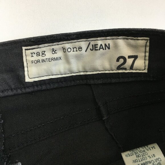 RAG & BONE For Intermix Faux Pockets Shoreditch Wash Zip Ankle Skinny Jeans - Picture 2 of 13